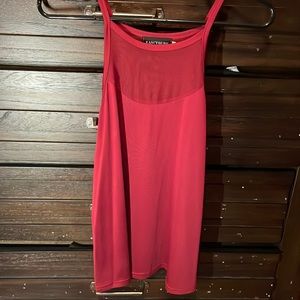 Fancyqube large tank top with see through at top of front and back. Like new!